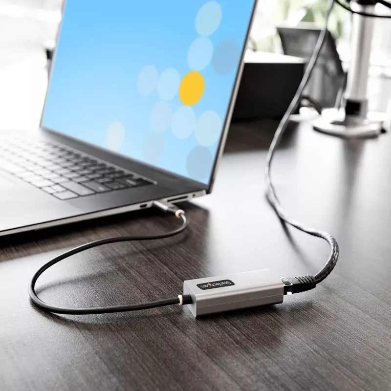 StarTech.com US1GC30B2 adaptador USB-C para Gigabit Ethernet, USB 3.0, 10/100/1000 Mbps, ASIX AX88179A, cabo de 30 cm, cinzento