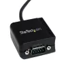 StarTech.com ICUSB2321FIS cabo adaptador série FTDI de USB para RS232 DB9 de 1 porta, isolado oticamente, 2,5 m, preto