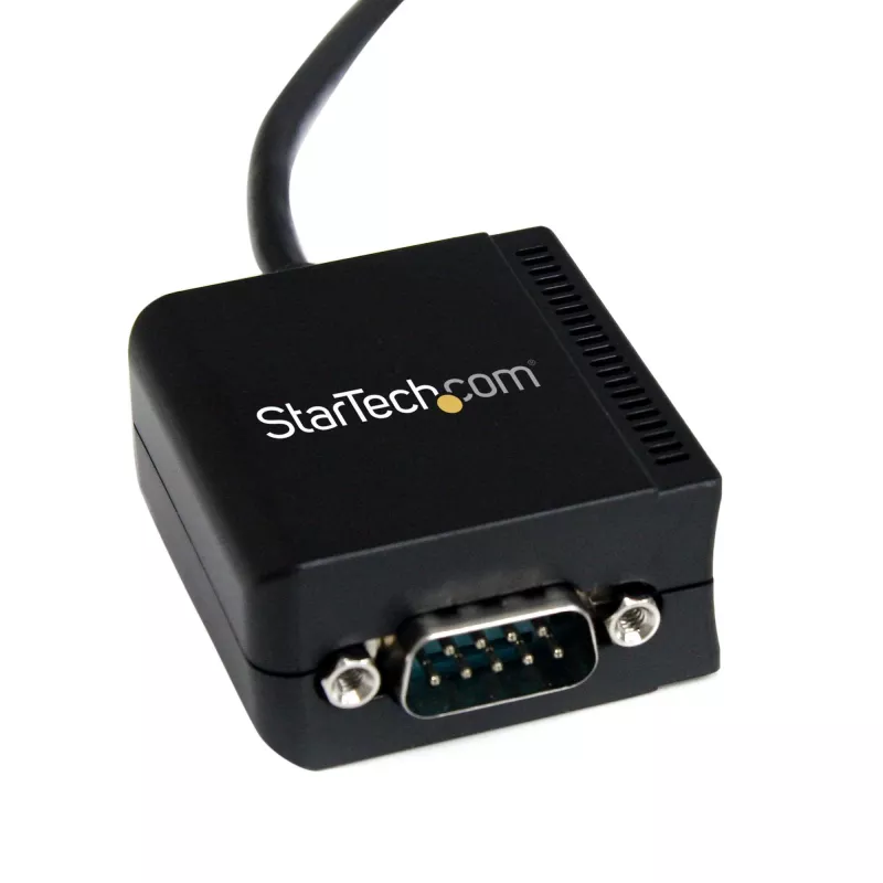 StarTech.com ICUSB2321FIS cabo adaptador série FTDI de USB para RS232 DB9 de 1 porta, isolado oticamente, 2,5 m, preto