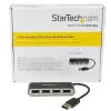 Hub USB 2.0 portátil StarTech.com de 4 portas com cabo integrado