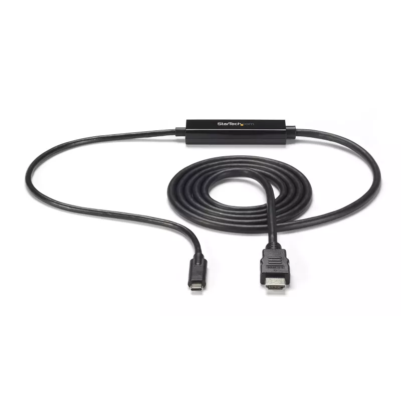 Cabo StarTech.com 6ft (2m) USB C para HDMI - 4K 30Hz conversor de vídeo USB Type-C para HDMI - cabo adaptador USB-C DP Alt Mode para monitor HDMI - compatível com Thunderbolt