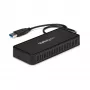 Mini-dock USB 3.0 StarTech.com – docking station USB-A de monitor duplo com vídeo DisplayPort 4K 60Hz e Gigabit Ethernet – cabo de 30 cm – adaptador portátil USB 3.1 Gen 1 Type-A para portátil