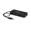 Mini-dock USB 3.0 StarTech.com – docking station USB-A de monitor duplo com vídeo DisplayPort 4K 60Hz e Gigabit Ethernet – cabo de 30 cm – adaptador portátil USB 3.1 Gen 1 Type-A para portátil