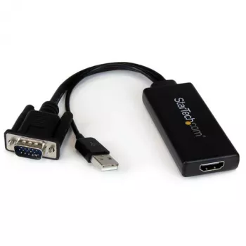 Adaptador StarTech.com VGA para HDMI com áudio USB e alimentação – conversor VGA para HDMI portátil – 1080p