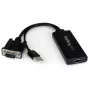Adaptador StarTech.com VGA para HDMI com áudio USB e alimentação – conversor VGA para HDMI portátil – 1080p