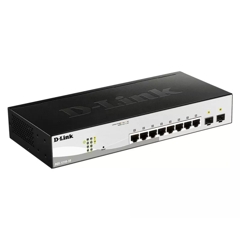 Switch D-Link 10 portas Gigabit Smart Managed com 2 portas SFP