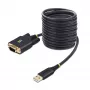 Cabo adaptador StarTech.com 3 m USB para série, retenção COM, parafusos/porcas substituíveis, USB-A para DB9 RS232, CI FTDI, proteção ESD, Windows/macOS/Linux