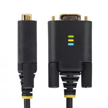 Cabo adaptador StarTech.com 3 m USB para série, retenção COM, parafusos/porcas substituíveis, USB-A para DB9 RS232, CI FTDI, proteção ESD, Windows/macOS/Linux