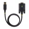 Cabo adaptador StarTech.com 3 m USB para série, retenção COM, parafusos/porcas substituíveis, USB-A para DB9 RS232, CI FTDI, proteção ESD, Windows/macOS/Linux