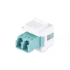 Acoplador StarTech.com LC para LC, acoplador de fibra ótica LC, conetor fêmea keystone LC/UPC, acoplador keystone LC de fibra ótica duplex para patch panel
