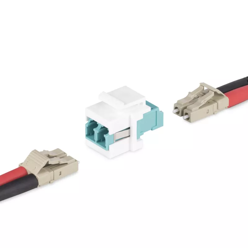 Acoplador StarTech.com LC para LC, acoplador de fibra ótica LC, conetor fêmea keystone LC/UPC, acoplador keystone LC de fibra ótica duplex para patch panel