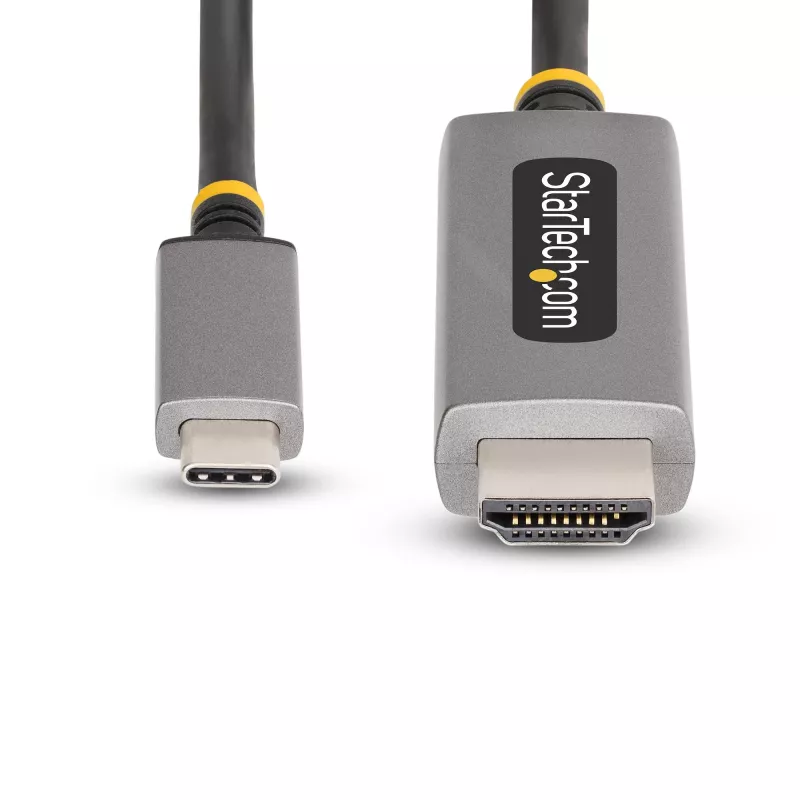 Cabo adaptador StarTech.com 10ft (3m) USB-C para HDMI, 8K 60Hz, 4K 144Hz, HDR10, cabo conversor de vídeo USB Type-C para HDMI 2.1, compatível com USB-C DP Alt Mode/USB4/Thunderbolt 3/4 – portátil USB-C para monitor HDMI