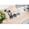 Régua de tomadas Digitus flexível 4 tomadas com 2 portas USB e interruptor