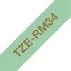 Fita de etiquetagem Brother TZE-RM34 dourado sobre verde menta