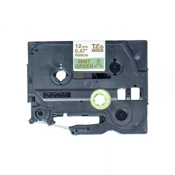 Fita de etiquetagem Brother TZE-RM34 dourado sobre verde menta