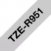 Fita de etiquetagem Brother TZE-R951 preto sobre prateado