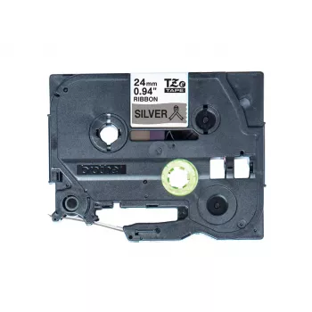 Fita de etiquetagem Brother TZE-R951 preto sobre prateado