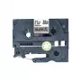 Fita de etiquetagem Brother TZE-R951 preto sobre prateado