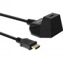 Estação HDMI InLine, cabo HS-HDMI com Ethernet, ficha/conector fêmea, preto, contactos dourados, 3 m