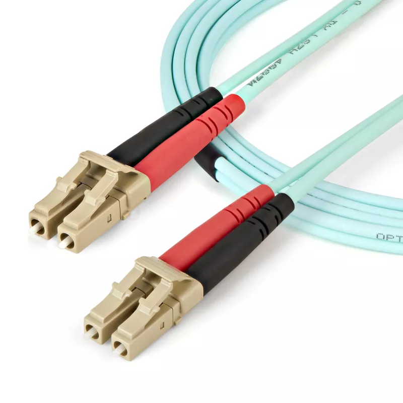 Cabo de fibra ótica multimodo LC/UPC para LC/UPC OM4 StarTech.com, 50/125µm LOMMF/VCSEL Zipcord, 100G, baixa atenuação de inserção – Cabo de patch de fibra ótica LSZH