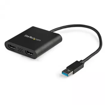 Adaptador USB 3.0 para HDMI duplo StarTech.com, conversor USB para 2x monitor HDMI para Windows (sem suporte para macOS/ChromeOS/Linux) - TAA