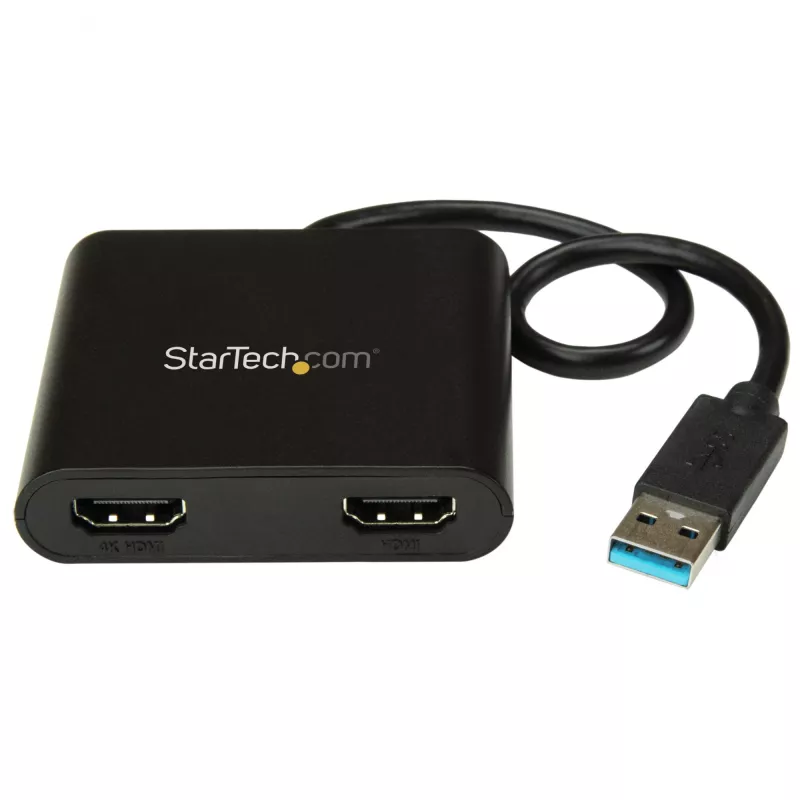 Adaptador USB 3.0 para HDMI duplo StarTech.com, conversor USB para 2x monitor HDMI para Windows (sem suporte para macOS/ChromeOS/Linux) - TAA