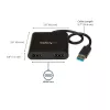 Adaptador USB 3.0 para HDMI duplo StarTech.com, conversor USB para 2x monitor HDMI para Windows (sem suporte para macOS/ChromeOS/Linux) - TAA
