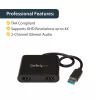 Adaptador USB 3.0 para HDMI duplo StarTech.com, conversor USB para 2x monitor HDMI para Windows (sem suporte para macOS/ChromeOS/Linux) - TAA