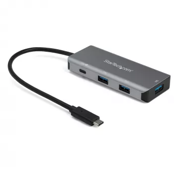 Hub USB C de 4 portas StarTech.com (10Gbps) para 3x USB-A e 1x USB-C – Carregamento passante Power Delivery 100W – Adaptador portátil para portátil USB 3.1 Gen 2/USB 3.2 Gen 2 Type-C – Funciona com TB3~Hub USB C de 4 portas (10Gbps) para 3x USB-A e 1x USB-C – Carregamento passante Power Delivery 100W – Adaptador portátil para portátil USB 3.2 Gen 2 Type-C – Funciona com TB3