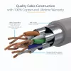 Cabo Ethernet CAT6a StarTech.com 1m – 10 Gigabit blindado, sem patilha RJ45 100W PoE cabo de patch – 10GbE STP cabo de rede com alívio de tensão – Cinzento, testado individualmente/cablagem certificada UL/TIA