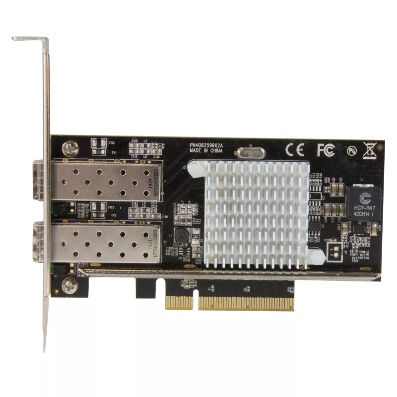 Placa de rede StarTech.com 2 portas 10G Fibra com SFP+ aberto - PCIe, chipset Intel