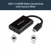 Adaptador StarTech.com USB-C para HDMI 2.0 com Power Delivery - Conversor de vídeo USB Type-C para HDMI 4K 60Hz - Porta de carregamento pass-through 60W PD - Compatível com Thunderbolt 3 - Preto