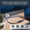 Adaptador StarTech.com USB-C para HDMI 2.0 com Power Delivery - Conversor de vídeo USB Type-C para HDMI 4K 60Hz - Porta de carregamento pass-through 60W PD - Compatível com Thunderbolt 3 - Preto