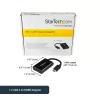 Adaptador StarTech.com USB-C para HDMI 2.0 com Power Delivery - Conversor de vídeo USB Type-C para HDMI 4K 60Hz - Porta de carregamento pass-through 60W PD - Compatível com Thunderbolt 3 - Preto