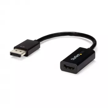 Adaptador StarTech.com DisplayPort para HDMI – Conversor de vídeo ativo DisplayPort para HDMI 4K 30 Hz – Adaptador dongle de cabo DisplayPort para monitor/TV/ecrã HDMI – Adaptador Ultra HD DP 1.2 para HDMI 1.4