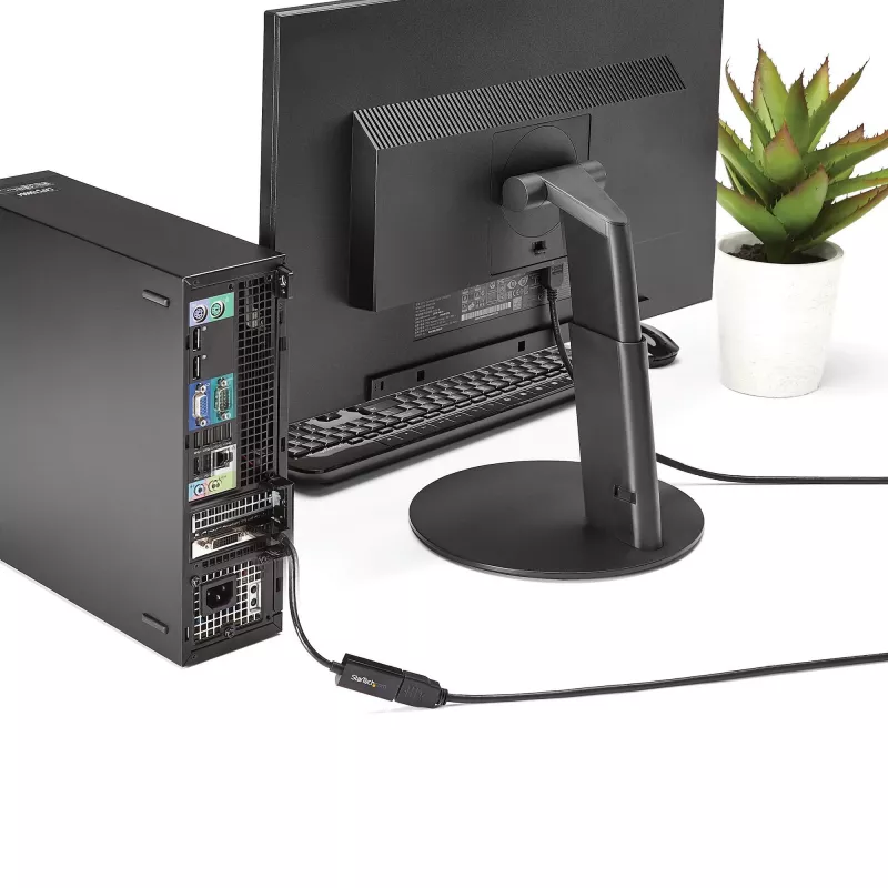 StarTech.com DP2HD4KS adaptador ativo de DisplayPort 1.2 para HDMI, 4K 30 Hz, vídeo e áudio, 0,15 m