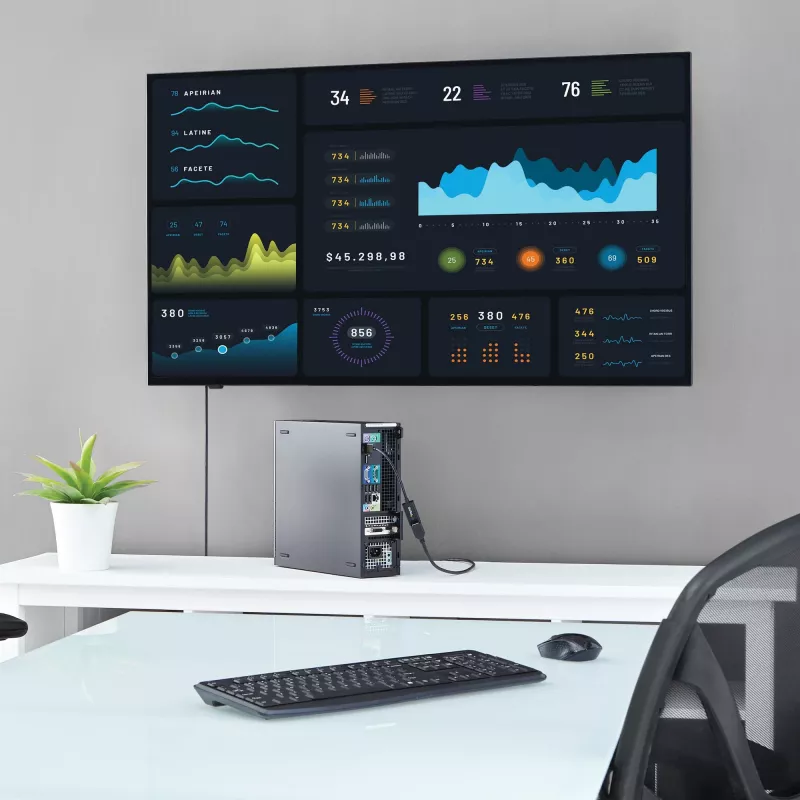 StarTech.com DP2HD4KS adaptador ativo de DisplayPort 1.2 para HDMI, 4K 30 Hz, vídeo e áudio, 0,15 m