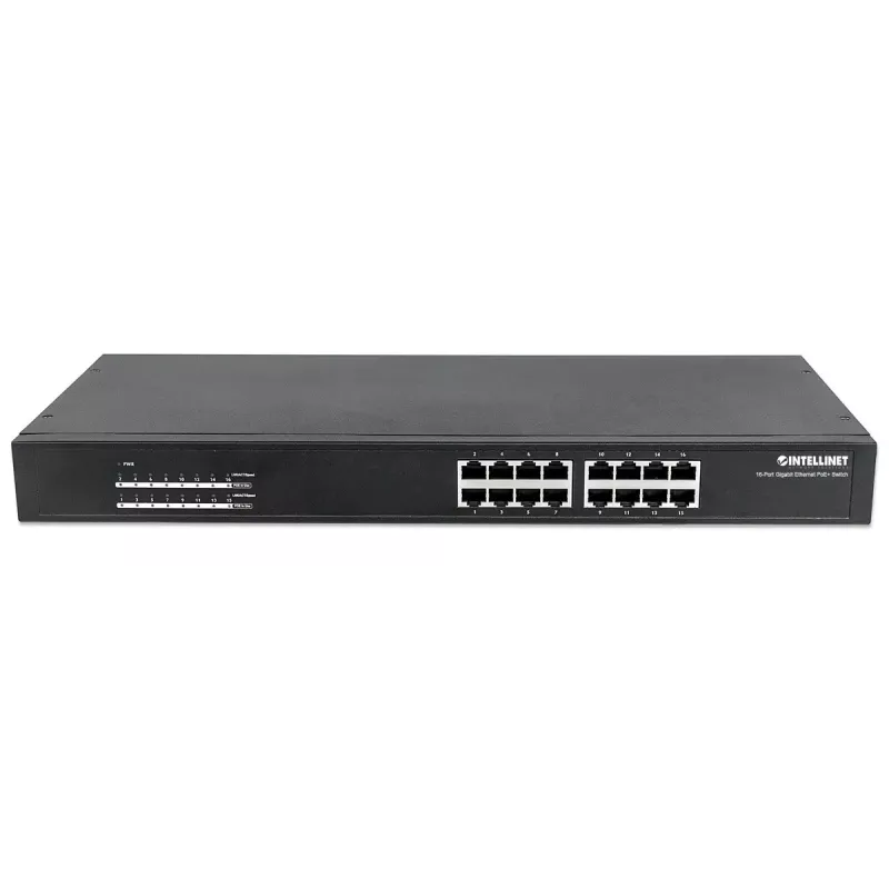 Switch não gerido Intellinet 16 portas Gigabit Ethernet PoE+