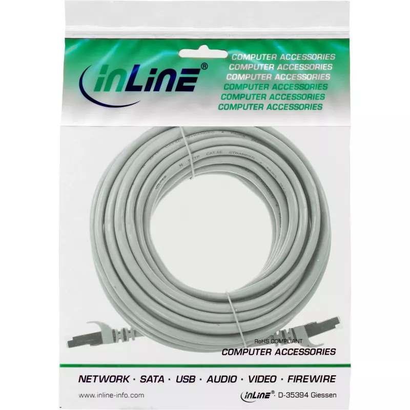 Cabo de patch InLine F/UTP Cat.5e cinzento 5 m