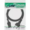 Cabo de alimentação InLine, CEE 7/7 reto / ficha IEC C13 de 3 polos, preto, 1,5 m
