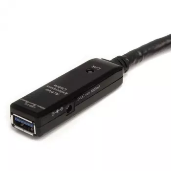 Cabo de extensão ativo USB 3.0 StarTech.com 5 m – M/F, 5 m, USB A, USB A, USB 3.2 Gen 1 (3.1 Gen 1), preto