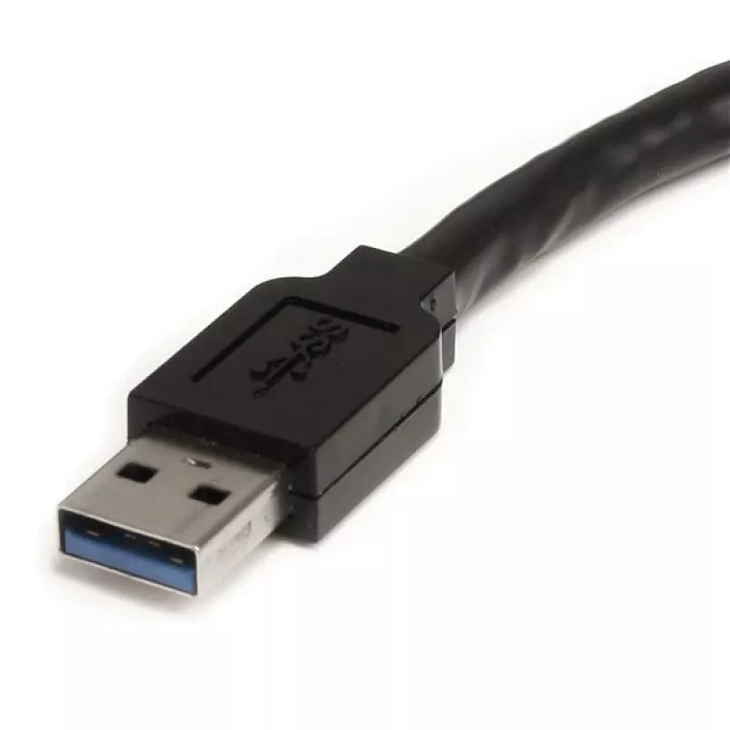 StarTech.com USB3AAEXT5M cabo de extensão USB 3.0 ativo de 5 m, USB-A macho para fêmea, 5 Gbps, preto