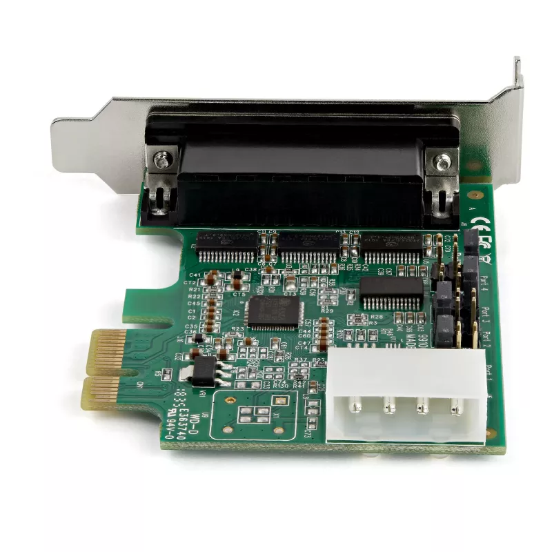 Placa adaptadora série RS232 PCI Express de 4 portas StarTech.com – placa controladora host série RS232 PCIe – PCIe para série DB9 – UART 16950 – placa de expansão low-profile – Windows/Linux – TAA