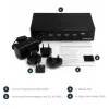 Comutador KVM DisplayPort de 4 portas StarTech.com – 4K 60 Hz – ecrã único – comutador KVM USB DP 1.2 UHD de porta dupla com hub USB 2.0 e áudio integrados – Dell, HP, Apple, Lenovo – conforme TAA