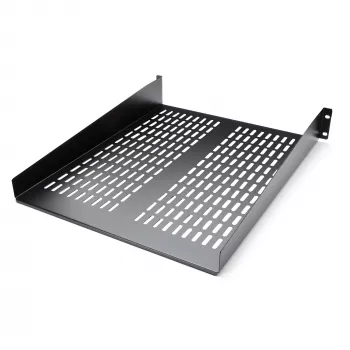 Prateleira para rack de servidor 2U StarTech.com – prateleira ventilada universal para montagem em rack de 19 polegadas para armário e rack de rede – construção robusta em aço – capacidade de carga 23 kg – prateleira com 55,9 cm de profundidade, preto