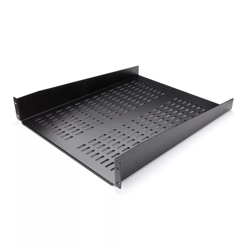 StarTech.com CABSHELF22V prateleira fixa ventilada 2U para rack de servidor, 19″, 22″ (55,9 cm) de profundidade, até 22 kg, aço, preta