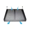 StarTech.com CABSHELF22V prateleira fixa ventilada 2U para rack de servidor, 19″, 22″ (55,9 cm) de profundidade, até 22 kg, aço, preta