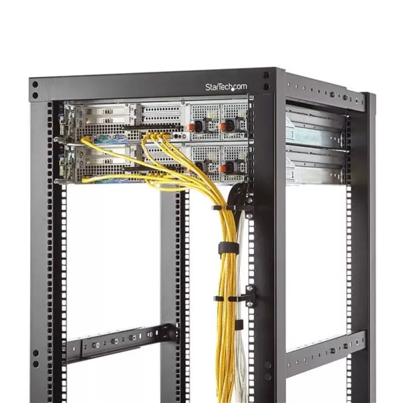 Gestão de cabos para rack de servidor vertical 1U StarTech.com ganchos em D - 5,7 x 10 cm (2,2 x 3,9 polegadas)