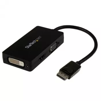 Adaptador A/V de viagem StarTech.com: conversor 3-em-1 DisplayPort para VGA, DVI ou HDMI