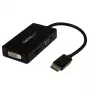 Adaptador A/V de viagem StarTech.com: conversor 3-em-1 DisplayPort para VGA, DVI ou HDMI